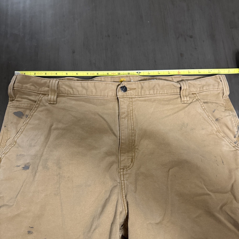 Carhartt Shorts Mens 42 Fits 40 Faded Khaki Carpenter Distressed Grunge 102514 - Picture 9 of 16
